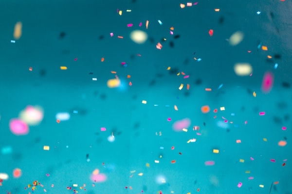 confetti of many color image